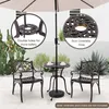 KOMFOTTEU Bistrotisch rund mit Schirmloch, Gartentisch aus Produktbild-Vorschau 8