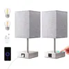 EDISHINE Zestaw 2 lamp stołowych z funkcją ładowania, Podgląd zdjęcia produktu 1