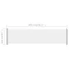 vidaXL Marquise latérale extensible 600x160 cm Crème Voir les images du produit 13