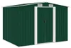 vidaXL Casetta da giardino in metallo verde 257 x 205 x 178 Anteprima dell’immagine prodotto 8