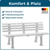 Gartenbank Blome Sylt Kunststoff 3-Sitzer weiß Produktbild-Vorschau 13