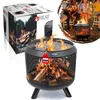 HEAT Outdoor Living Trommel Schwarz - Feuerkorb für den Produktbild-Vorschau 1
