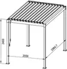 MIRADOR Pergola 80 Solid 3x2 m Stahl Anthrazit Produktbild-Vorschau 3