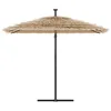 vidaXL Ombrellone con palo in acciaio marrone 269x269x235 Anteprima dell’immagine prodotto 3