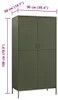vidaXL Armoire vert olive 90x50x180 cm acier Voir les images du produit 7