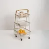 Kuchyňský vozík MAYAJ, 3 košíky, bílý Náhled obrázku produktu 4