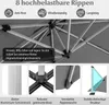 COSTWAY slunečník obdélníkový 300x300cm, velký konzolový Náhled obrázku produktu 4