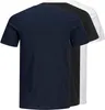Three t-shirts are shown from the back, layered on top of each other. Produktbild-Vorschau