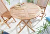 Massiver Gartentisch EMPIRE TEAK 90cm Teakholz rund Produktbild-Vorschau 2