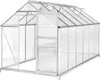 A greenhouse with an open door, viewed from the front-left. Náhled obrázku produktu