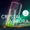A clear phone case with an aurora borealis effect against a starry night sky. Produktbild-Vorschau