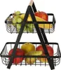A two-tiered fruit basket filled with various fruits. Anteprima dell’immagine prodotto