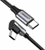 Ugreen USB-C (straight) / USB-C (angled) PD QC 60W 3A 0.5m Anteprima dell’immagine prodotto 5