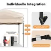 Diagrams and close-ups illustrating features of a pop-up canopy tent. Produktbild-Vorschau