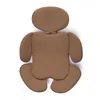 A brown, plush, teddy bear-shaped cushion or seat insert is shown from a top-down view against a white background. Náhľad obrázku produktu