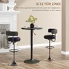 HOMCOM Table de bar ronde pour 2 personnes, noire, Ø 60 x Voir les images du produit 5