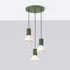 Lampa wisząca ryflowana ESTRIA zielono-beżowa 3xE14x15W Podgląd zdjęcia produktu 2