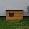 QLS Isoliertes Katzenhaus aus Holz 60x40x40 cm - Winterfest Produktbild-Vorschau 7