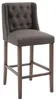 Silla de bar Cassandra, tapizada en tela, patas en madera Vista previa de la imagen del producto 1