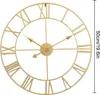 OKWISH Große Metall Wanduhr 50 cm Vintage-Wanduhr Leise Produktbild-Vorschau 7
