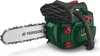 A studio shot of a green and black chainsaw with a silver bar and chain, set against a white background. Produktbild-Vorschau