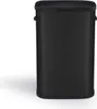 A black rectangular trash can with a lid is shown against a white background. Produktbild-Vorschau