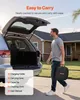 A man is walking away from an open car trunk, carrying a black carrying case. Produktbild-Vorschau