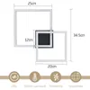 A diagram showing the dimensions and features of a modern LED ceiling light. Voir les images du produit