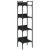 vidaXL Knihovna 4 police černá 35x30x138,5 cm Materiál na Náhled obrázku produktu 1