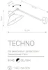 Kinkiet TECHNO czarno-biały 1xE27x60W metal wym:16x25x70cm Podgląd zdjęcia produktu 1