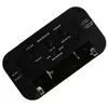 The back of a black digital alarm clock with various buttons and labels. Náhled obrázku produktu