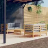 vidaXL 5-tlg. Garten-Lounge-Set mit Grauen Kissen Produktbild-Vorschau 2