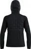 Schwarze Odlo Zeroweight Insulator Laufjacke mit Kapuze. Rückseite mit gepolstertem Bereich und langen Ärmeln Produktbild-Vorschau
