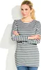 modAS Damen Long-Shirt mit Streifen Maritim - Gestreiftes Produktbild-Vorschau 2