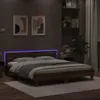 Bettgestell mit Kopfteil und LED-Beleuchtung Braun Produktbild-Vorschau 4