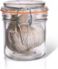 A glass jar with a clamp lid containing a head of garlic. Náhled obrázku produktu