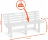 3.12 Gartenbank ORCHIDEA aus Kunststoff - ca. 145 x 49 x 74 Produktbild-Vorschau 2