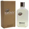 Glasflasche DKNY Be Delicious Men 100ml neben Kartonverpackung mit rustikalem Design und silberner Aufschrift. Náhled obrázku produktu