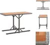 vidaXL Table de jardin Anthracite Poly rotin et bois massif Voir les images du produit 1