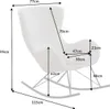 Design Schaukelstuhl SCANDINAVIA SWING weiß Bouclé Sessel Produktbild-Vorschau 7