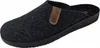 A single gray felt slipper with a brown leather accent and a logo. Produktbild-Vorschau