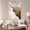 MuchoWow® Wandteppich Wandbehang Schottisches Hochlandrind Produktbild-Vorschau 5