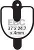 CFA288 - Plaquettes de frein vélo (organiques) EBC Brakes Voir les images du produit 2