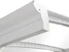A close-up view of the white aluminum frame of a carport or awning. Produktbild-Vorschau