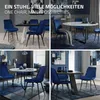 ML-Design Esszimmerstühle 4er Set, Dunkelblau, Sitzfläche Produktbild-Vorschau 6