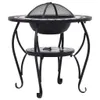 vidaXL Table de feu Mosaïque céramique noir et blanc 68 cm Voir les images du produit 6