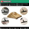 A collage of images showing vacuum cleaner dust bags and vacuum cleaner attachments on different surfaces. Produktbild-Vorschau