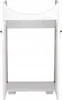 A white bathroom cabinet base with a curved top and a shelf at the bottom. Náhled obrázku produktu