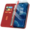 Hülle für Samsung A18 mit Magnetverschluss, rot, aus Leder Produktbild-Vorschau 2