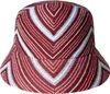 Kangol gestrickter Sommer Bucket Fischerhut mit ZickZack in rot Produktbild-Vorschau